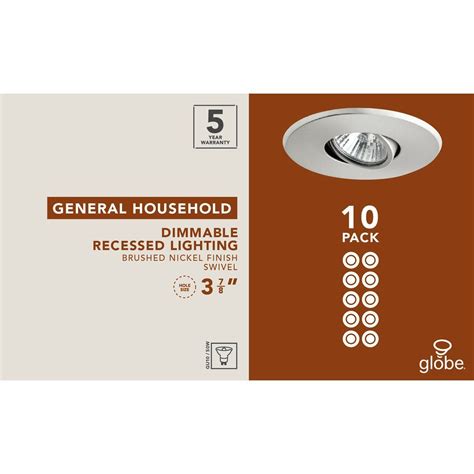 Ic rated swivel round trim recessed lighting kit is the perfect way to brighten up the interior of your home or business with style. Amazon.com: Globe Electric 4" Swivel Spotlight Recessed ...
