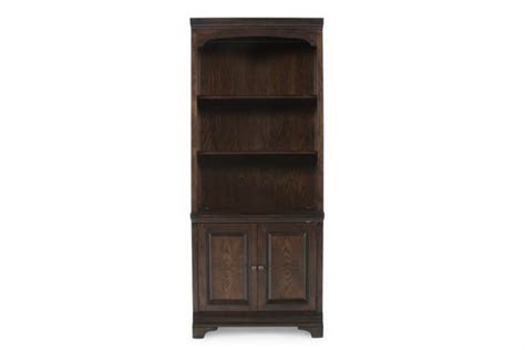Two Door Traditional Bookcase In Dark Brown Traditional Bookcases