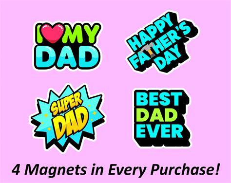 I Love My Father Magnet Set Dads Day Ts For Dad Etsy Uk