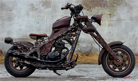Russia Beautifully Crafted Wooden Motorcycle Art From Bikes In The