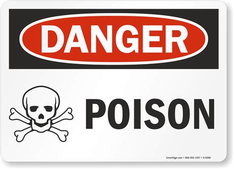 Osha Danger Poison Sign With Graphic Sku S 0580