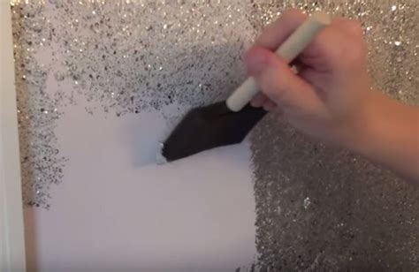 To start, paint the base colour and while it's still wet blow glitter onto the wall. How to make a DIY glitter wall | SF Globe | Glitter paint ...