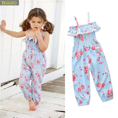 Baby Girls Floral Jumpsuit 2018 Lucky Child Romper Fashion Brand