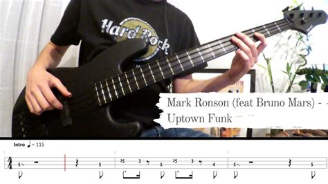Mark Ronson Feat Bruno Mars Uptown Funk Bass Cover And Tabs Youtube