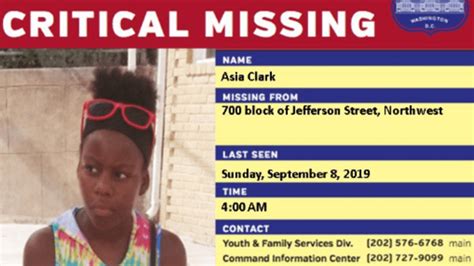 Police Missing 12 Year Old Girl Last Seen In Northwest Dc Found Safe Wjla