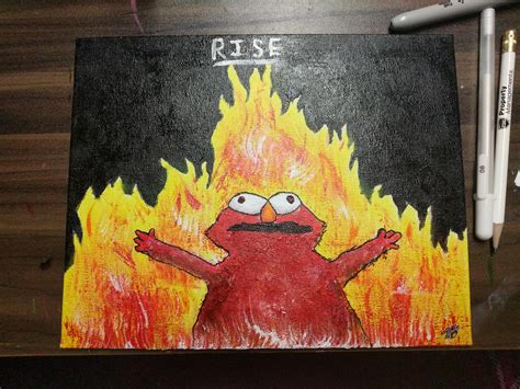 Download Meme Elmo Painting Png And  Base