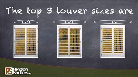Create a cohesive facade by installing shutters of the same width on every window. Louver Sizes by Plantation Shutters .org - YouTube