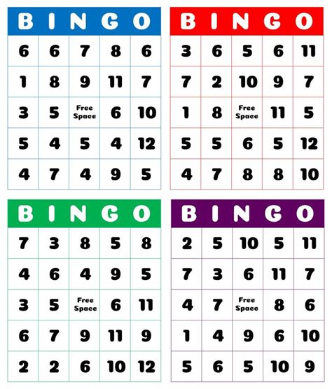 Free Printable Bingo Cards With Numbers Free Bingo Cards Free