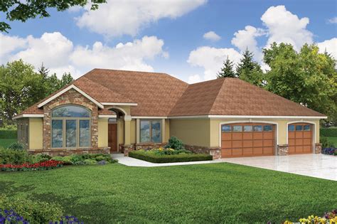 Large single story floor plans offer space for families and entertainment; Contemporary House Plans - Palermo 30-160 - Associated Designs