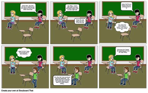 peer pressure in the classroom storyboard by tlgliya