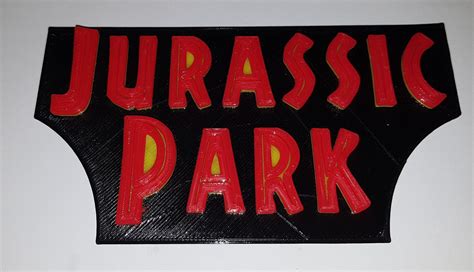 Jurassic Park Sign 3d Printed For Model Village 130mm X Etsy