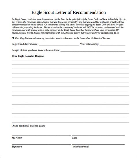 See also these collection below Eagle Scout Letter of Recommendation - 9+ Download Documents in PDF , Word