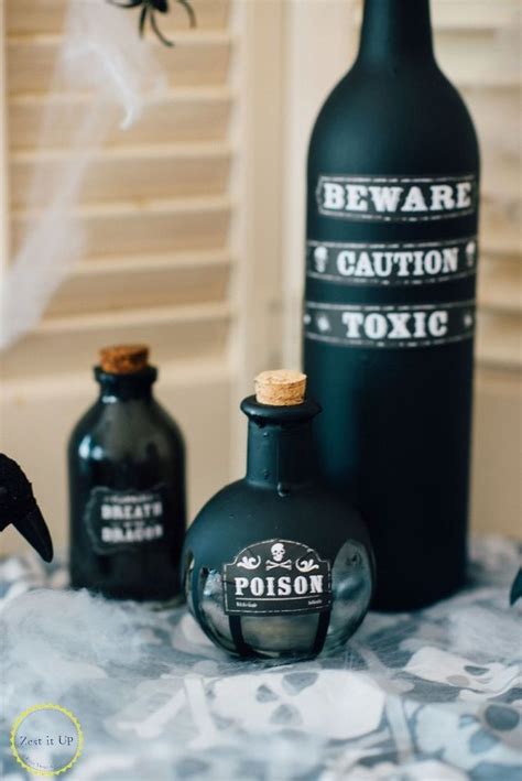 diy spooky halloween poison bottles halloween party decor diy halloween mason jars diy