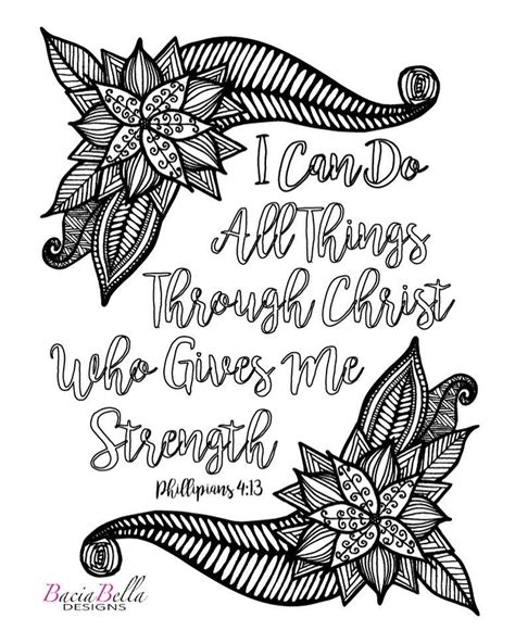 Get free printable coloring pages for kids. Philippians 4:13 | Christian coloring, Bible art ...