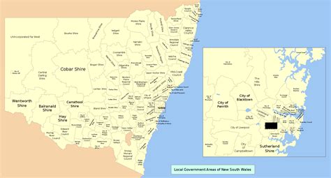 Nsw Local Government Areas Boundaries Map Map Of The Middle East