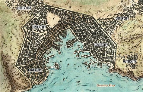 Baldur S Gate Main City Detailed Map In Baldur S Gate Tamworth World Anvil