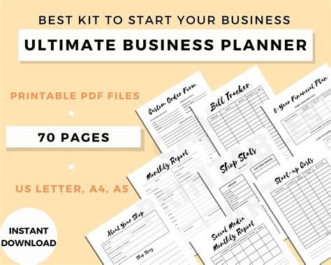 Small Business Planner For Etsy Shop Printable Craft Seller Etsy