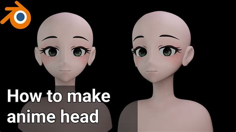 How To Make Anime Girl Head In Blender 2 Eyelashes Ears Texture
