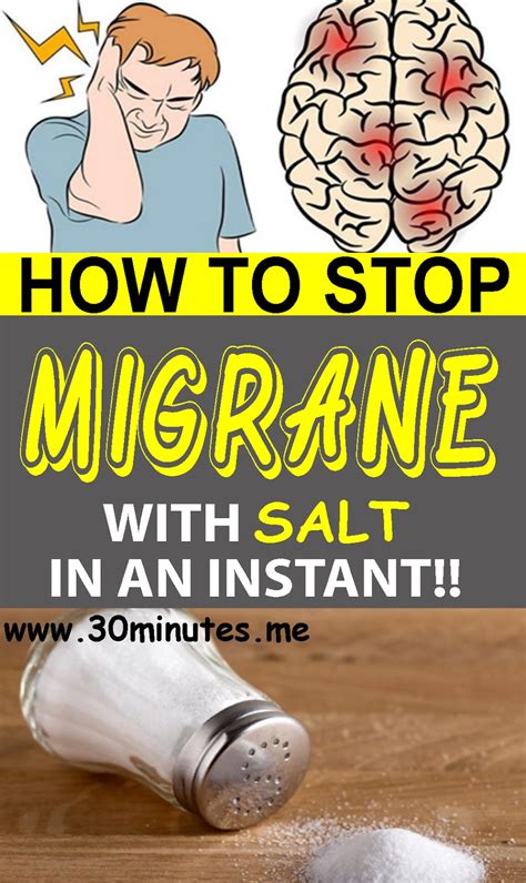 How To Stop A Migraine Instantly With Salt Health And Wellness