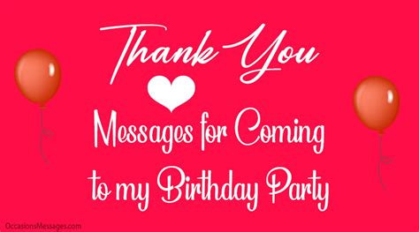 Top 100 Thank You Messages For Coming To My Birthday Party