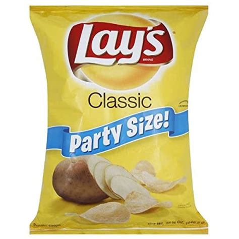Lays Potato Chips Classic Party Size 1575 Oz Bag
