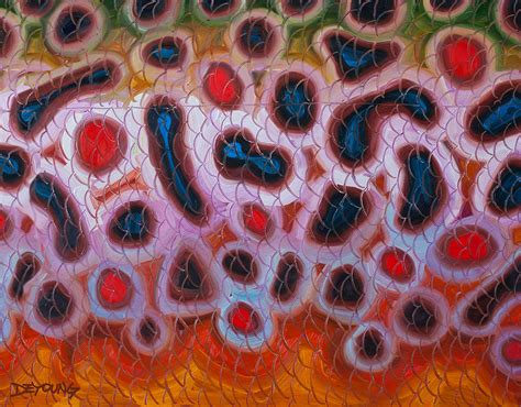 Abstract Brown Flank Red Spots Canvas Print Derek Deyoung