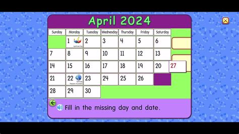 Starfall Calendar April YouTube