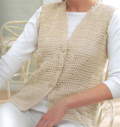 Pdf Women Crochet Vest Pattern Women Vest Patternsizes Bust Etsy