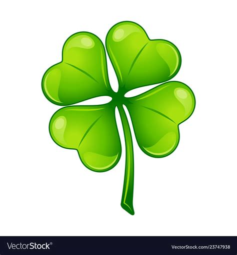 Saint Patricks Day Irish Four Leaf Royalty Free Vector Image
