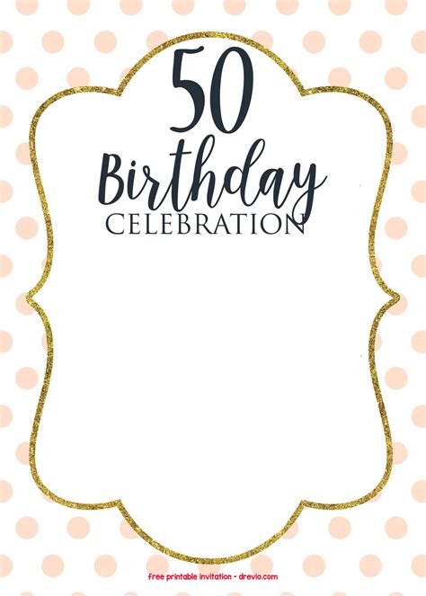 6 Diy 50th Birthday Card Template Repli Counts Template Replicounts