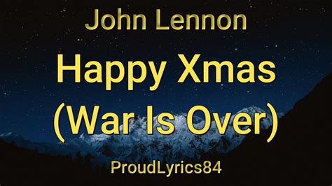 Happy Xmas War Is Over Lyrics John Lennon YouTube