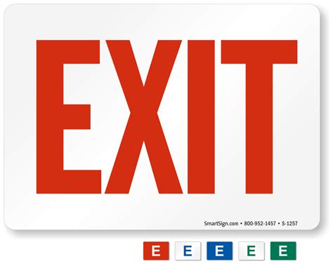 Free Exit Signs Download Pdf