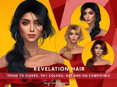 Sonyasims Revelation Hair Early Access On Patreon The Sims 4 Catalog