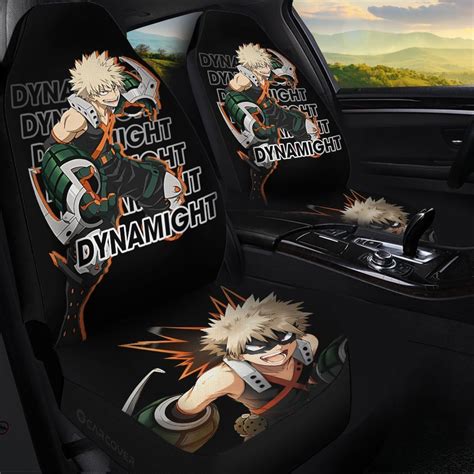 Bnha Bakugo Car Seat Covers Custom Anime My Hero Academia Car Interior
