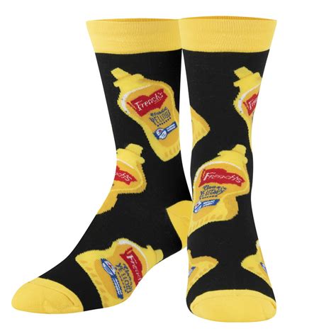 Crazy Socks Crazy Socks Food Frenchs Mustard Crew Socks Novelty