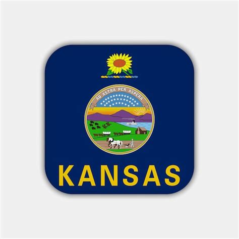 Premium Vector Kansas State Flag Vector Illustration