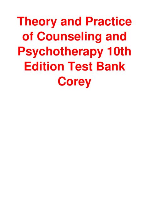 Theory And Practice Of Counseling And Psychotherapy 10th Edition Test