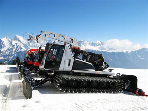 Snow Machines Stock Photo Image Of Slope High Road 9300518
