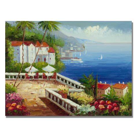 Trademark Art Mediterranean View Painting Print On Canvas And Reviews