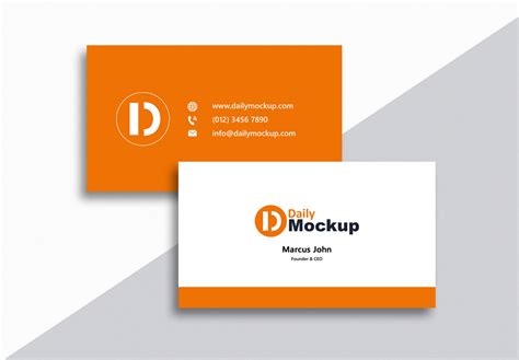 18,000+ vectors, stock photos & psd files. Business Card Mockup Free PSD 2020 - Daily Mockup