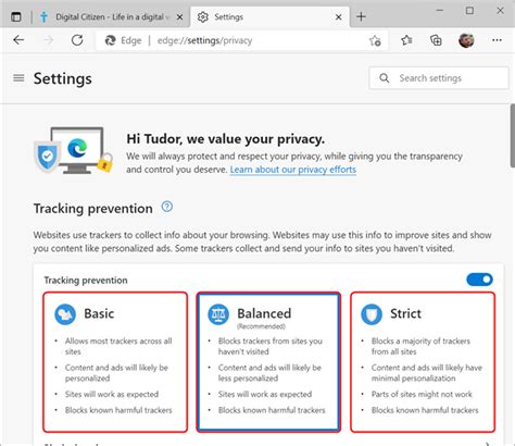 How To Use Tracking Prevention In Microsoft Edge Digital Citizen
