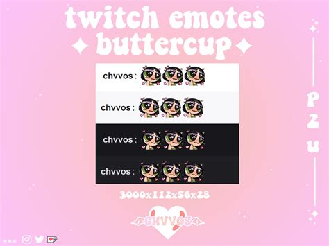 Cute Love Buttercup Emote Twitch Emote Discord Emote Youtube Emote