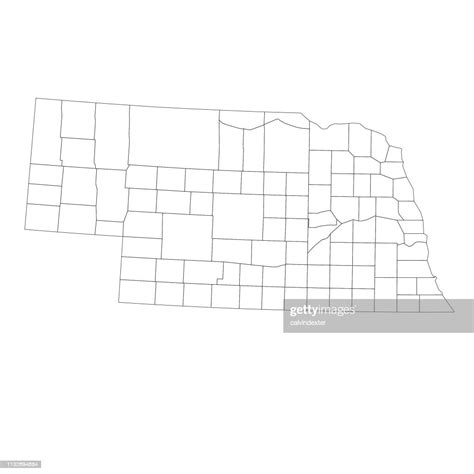 Nebraska State Map With Counties High Res Vector Graphic Getty Images