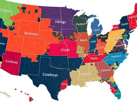 Tonight at 9pm et / 6pm pt on tsn3, tsn4 and tsn5. NFL Fan Map: Favorite Team By County - Business Insider