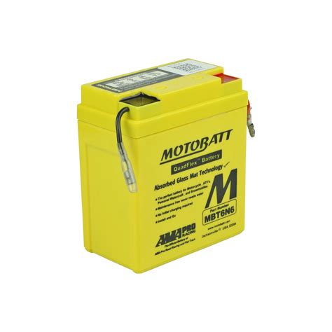 Motobatt MBT6N6 6V 6Ah AGM Battery - Free Shipping | Battery Mart