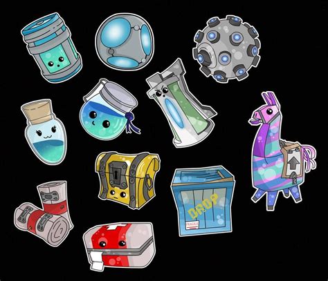 Fortnite Stickers By Me By Lzccreations On Deviantart Etsy Stickers
