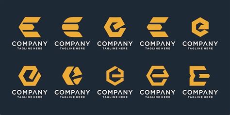 Premium Vector Set Of Creative Letter E Logo Design Template