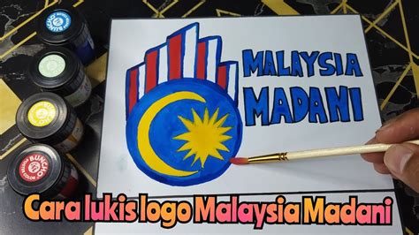 Cara Melukis Logo Hari Kebangsaan Malaysia 2023 Tema Malaysia Madani