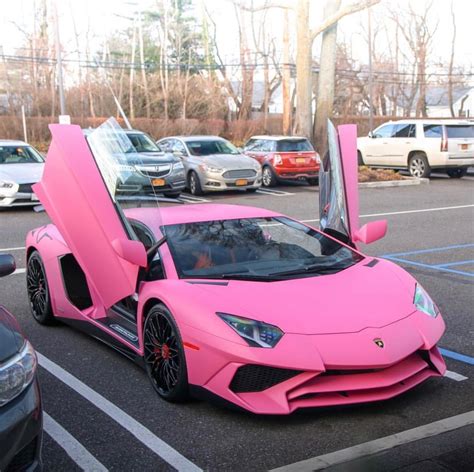 Lamborghini Aventador Super Veloce Wrapper In Matte Pink Photo Taken By