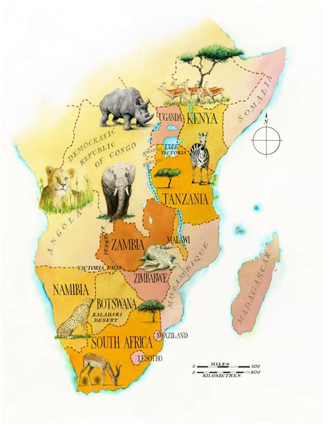 Safari Map Of Africa Area Code Map